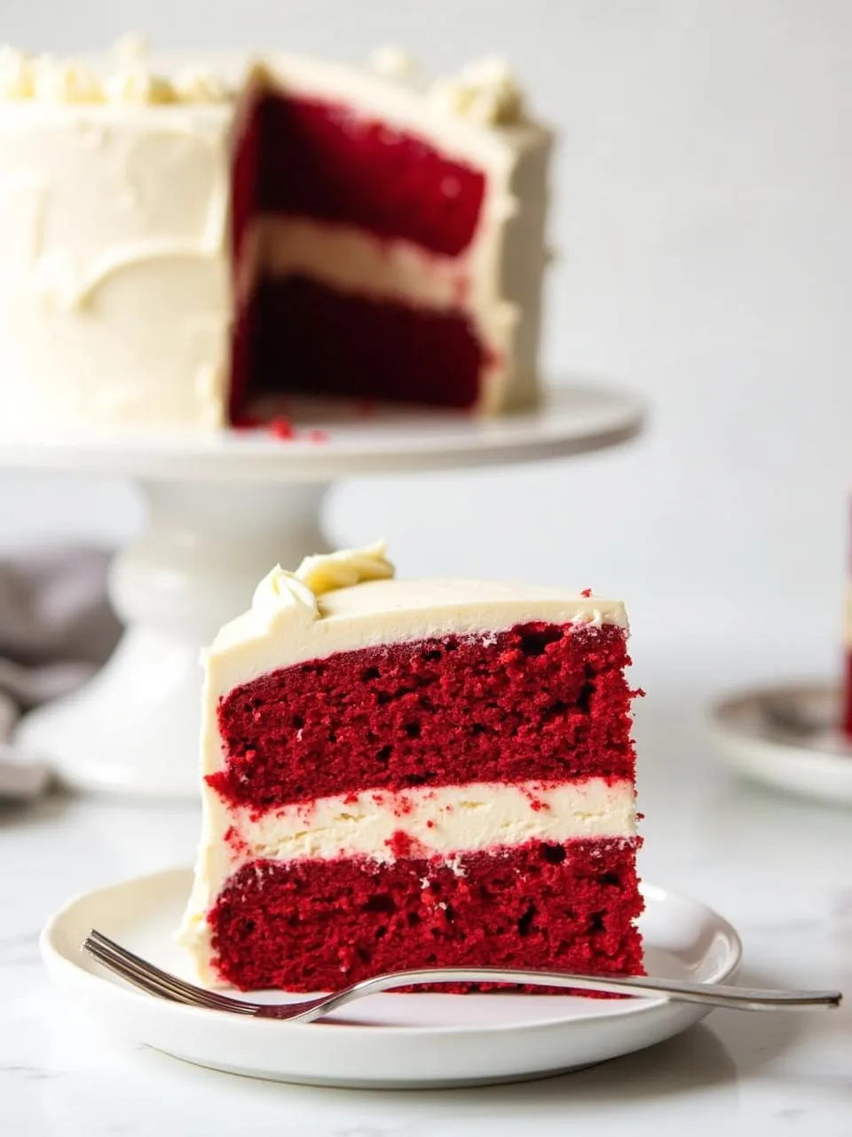The Best Homemade Red Velvet Cake with Cream Cheese Frosting